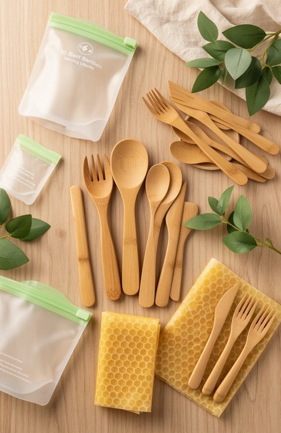 bamboo utensils enhance dining