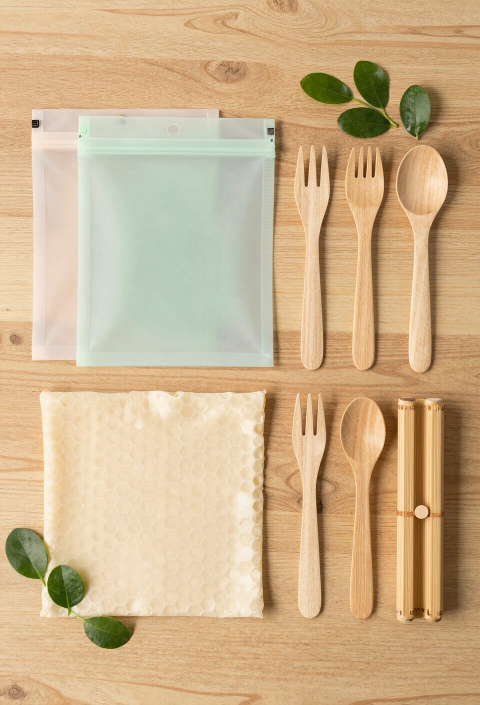 elegant birch wood cutlery
